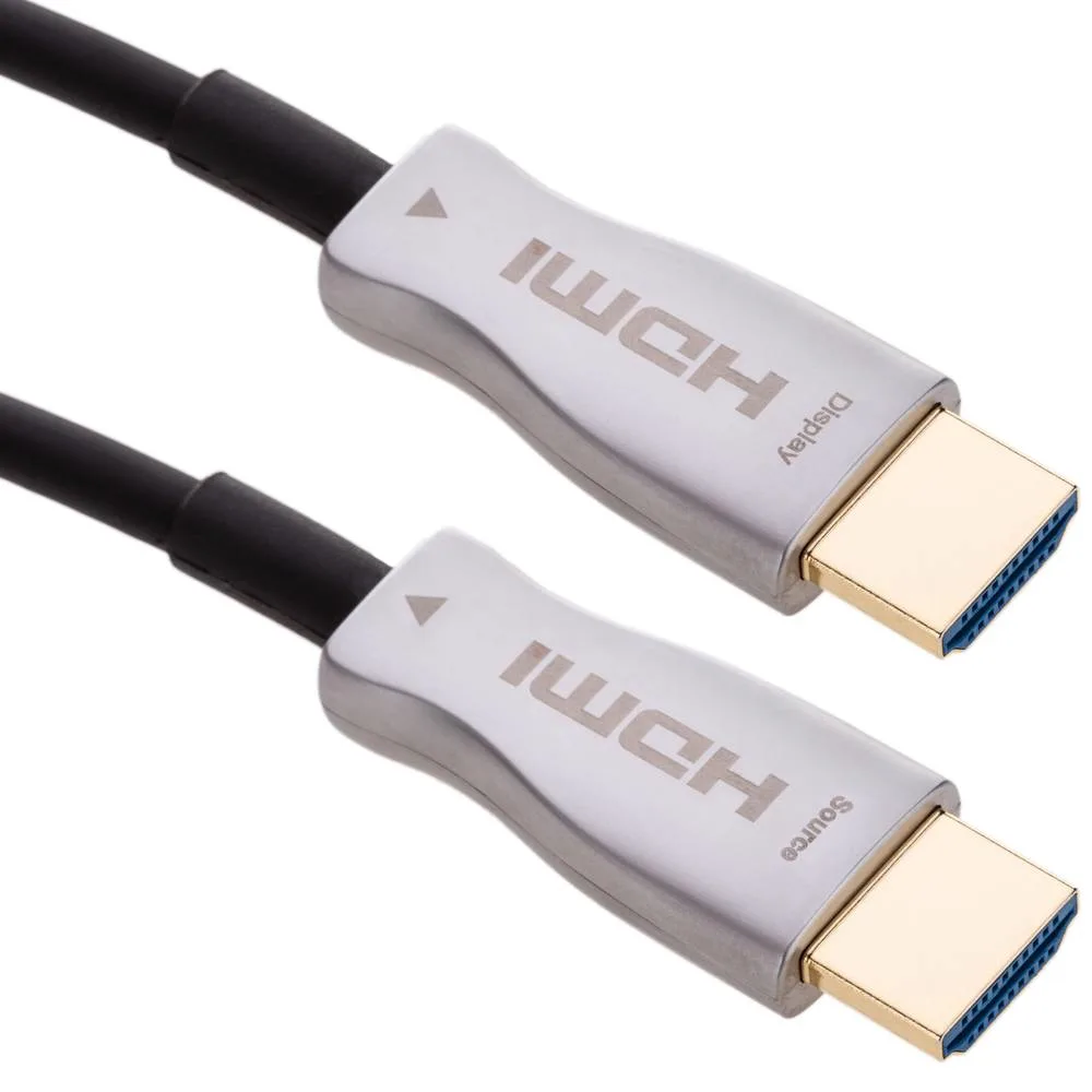 Active Optical Cable HDMI to HDMI 2.0 Male to Male 4K Fiber Aoc Cable with Built-in IC 50m (Support 18Gbps, HDR, 4K 60Hz 4: 4: 4)